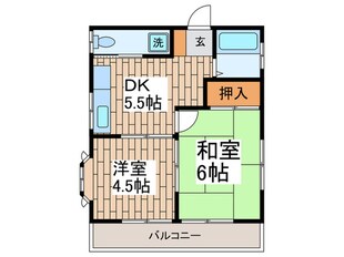 エ－デルワイスⅡの物件間取画像